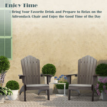 Load image into Gallery viewer, Oversized Adirondack Chair Weather Resistant with Cup Holder - Dark Brown