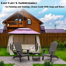 Load image into Gallery viewer, Oversized Adirondack Chair Weather Resistant with Cup Holder - Dark Brown