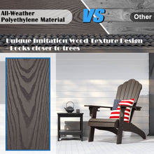 Load image into Gallery viewer, Oversized Adirondack Chair Weather Resistant with Cup Holder - Dark Brown