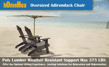 Load image into Gallery viewer, Oversized Adirondack Chair Weather Resistant with Cup Holder - Dark Brown