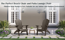Load image into Gallery viewer, Oversized Adirondack Chair Weather Resistant with Cup Holder - Dark Brown