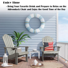 Load image into Gallery viewer, Adirondack Chair Weather Resistant  with Cup Holder - Gray
