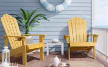 Load image into Gallery viewer, Adirondack Chair Weather Resistant  with Cup Holder - Yellow