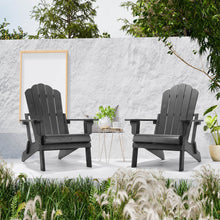 Load image into Gallery viewer, Folding Adirondack Chair Weather Resistant - Black