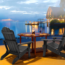 Load image into Gallery viewer, Folding Adirondack Chair Weather Resistant - Black