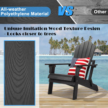 Load image into Gallery viewer, Folding Adirondack Chair Weather Resistant - Black