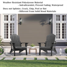 Load image into Gallery viewer, Folding Adirondack Chair Weather Resistant - Black