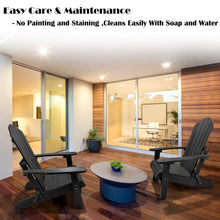 Load image into Gallery viewer, Folding Adirondack Chair Weather Resistant - Black