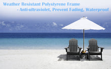 Load image into Gallery viewer, Folding Adirondack Chair Weather Resistant - Black