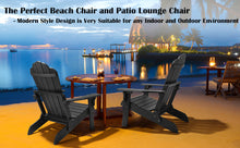 Load image into Gallery viewer, Folding Adirondack Chair Weather Resistant - Black