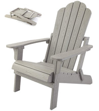 Load image into Gallery viewer, Folding Adirondack Chair Weather Resistant - Gray