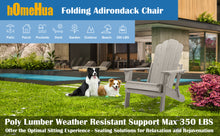 Load image into Gallery viewer, Folding Adirondack Chair Weather Resistant - Gray