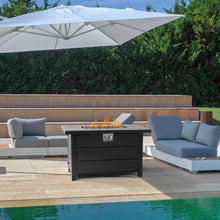 Load image into Gallery viewer, hOmeHua 42 inch Rectangle Auto-Ignition Outdoor Propane Fire Pit Table  - Black