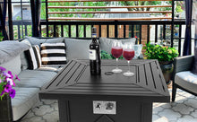 Load image into Gallery viewer, hOmeHua 28 inch Square Auto-Ignition Outdoor Propane Fire Pit Table  - Black