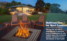 Load image into Gallery viewer, hOmeHua 28 inch Square Auto-Ignition Outdoor Propane Fire Pit Table  - Black
