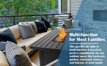 Load image into Gallery viewer, hOmeHua 42 inch Rectangle Auto-Ignition Outdoor Propane Fire Pit Table  - Black