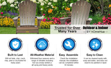 Load image into Gallery viewer, Adirondack Chair, Weather Resistant Hard Plastic Outdoor Adirondack Chair with Cup Holder, Comfortable Easy to Assemble and Maintain, Outdoor Chair for Patio Garden, Load Bearing 350 lbs (Dark Brown)