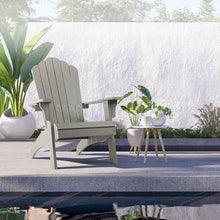 Load image into Gallery viewer, Oversized Adirondack Chair Weather Resistant with Cup Holder - Gray