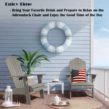 Load image into Gallery viewer, Oversized Adirondack Chair Weather Resistant with Cup Holder - Gray