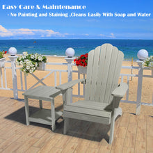 Load image into Gallery viewer, Oversized Adirondack Chair Weather Resistant with Cup Holder - Gray