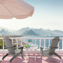 Load image into Gallery viewer, Oversized Adirondack Chair Weather Resistant with Cup Holder - Gray