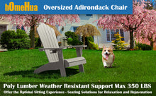 Load image into Gallery viewer, Oversized Adirondack Chair Weather Resistant with Cup Holder - Gray