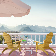 Load image into Gallery viewer, Oversized Adirondack Chair Weather Resistant with Cup Holder - Yellow
