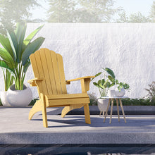 Load image into Gallery viewer, Oversized Adirondack Chair Weather Resistant with Cup Holder - Yellow