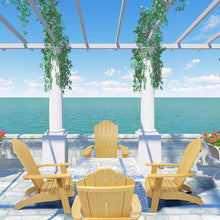 Load image into Gallery viewer, Oversized Adirondack Chair Weather Resistant with Cup Holder - Yellow