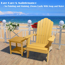 Load image into Gallery viewer, Oversized Adirondack Chair Weather Resistant with Cup Holder - Yellow