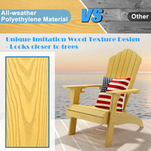Load image into Gallery viewer, Oversized Adirondack Chair Weather Resistant with Cup Holder - Yellow
