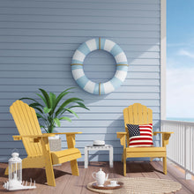 Load image into Gallery viewer, Oversized Adirondack Chair Weather Resistant with Cup Holder - Yellow