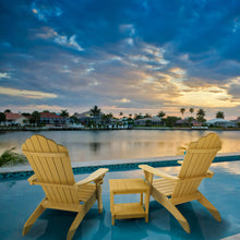 Load image into Gallery viewer, Oversized Adirondack Chair Weather Resistant with Cup Holder - Yellow