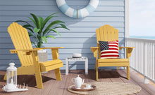 Load image into Gallery viewer, Oversized Adirondack Chair Weather Resistant with Cup Holder - Yellow