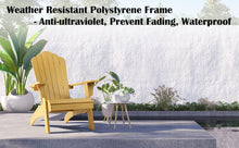 Load image into Gallery viewer, Oversized Adirondack Chair Weather Resistant with Cup Holder - Yellow