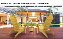 Load image into Gallery viewer, Oversized Adirondack Chair Weather Resistant with Cup Holder - Yellow