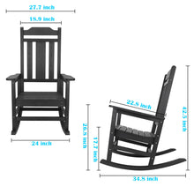 Load image into Gallery viewer, Weather Resistant  Outdoor Indoor Rocking Chair - Black