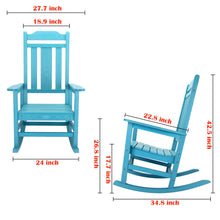 Load image into Gallery viewer, Weather Resistant Outdoor Indoor Rocking Chair - Lake Blue