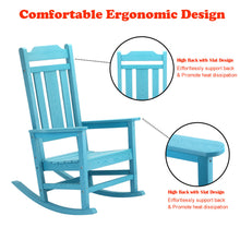 Load image into Gallery viewer, Weather Resistant Outdoor Indoor Rocking Chair - Lake Blue