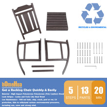 Load image into Gallery viewer, Weather Resistant  Outdoor Indoor Rocking Chair - Dark Brown