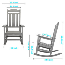 Load image into Gallery viewer, Weather Resistant Outdoor Indoor Rocking Chair - Gray