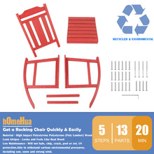 Load image into Gallery viewer, Weather Resistant  Outdoor Indoor Rocking Chair - Red