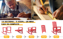 Load image into Gallery viewer, Weather Resistant  Outdoor Indoor Rocking Chair - Red