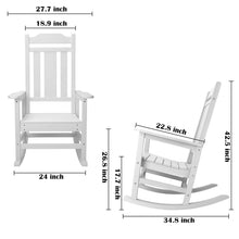 Load image into Gallery viewer, Weather Resistant  Outdoor Indoor Rocking Chair - White
