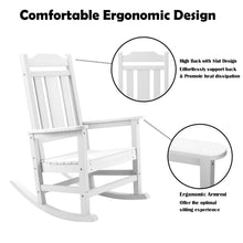Load image into Gallery viewer, Weather Resistant  Outdoor Indoor Rocking Chair - White