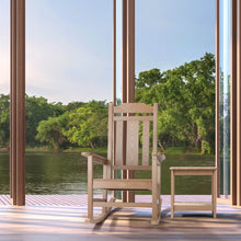 Load image into Gallery viewer, Weather Resistant Outdoor Indoor Rocking Chair  - Wood Color