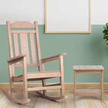 Load image into Gallery viewer, Weather Resistant Outdoor Indoor Rocking Chair  - Wood Color