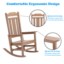 Load image into Gallery viewer, Weather Resistant Outdoor Indoor Rocking Chair  - Wood Color