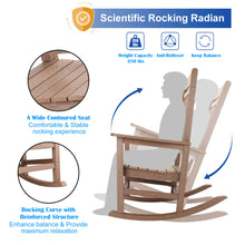 Load image into Gallery viewer, Weather Resistant Outdoor Indoor Rocking Chair  - Wood Color
