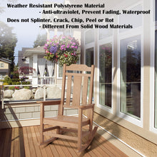 Load image into Gallery viewer, Weather Resistant Outdoor Indoor Rocking Chair  - Wood Color